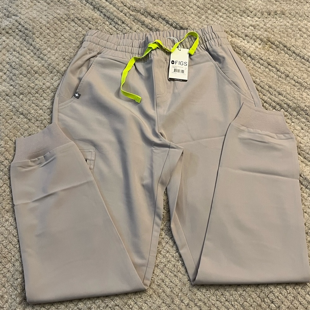 Figs Slate High Waisted Zamora Scrub Pant